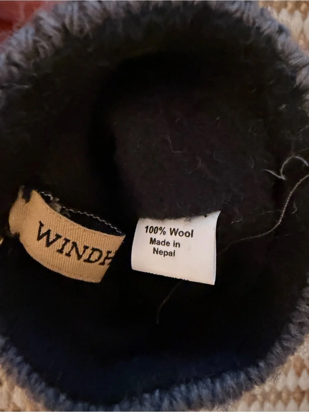 Windhorse 100% Wool Fingerless Lined Knit Gloves Embroidered Floral Gray OS